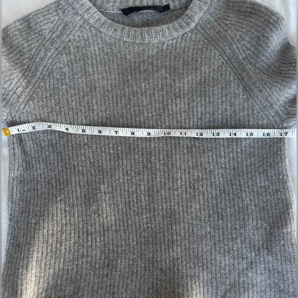Jenni Kayne Womens Cashmere Fisherman Sweater Heather Grey Size Medium - Large - Picture 8 of 9